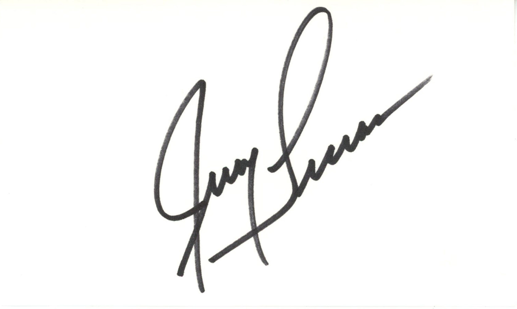 Jerry Lucas Autographed New York Knicks Index Card Beckett 45328