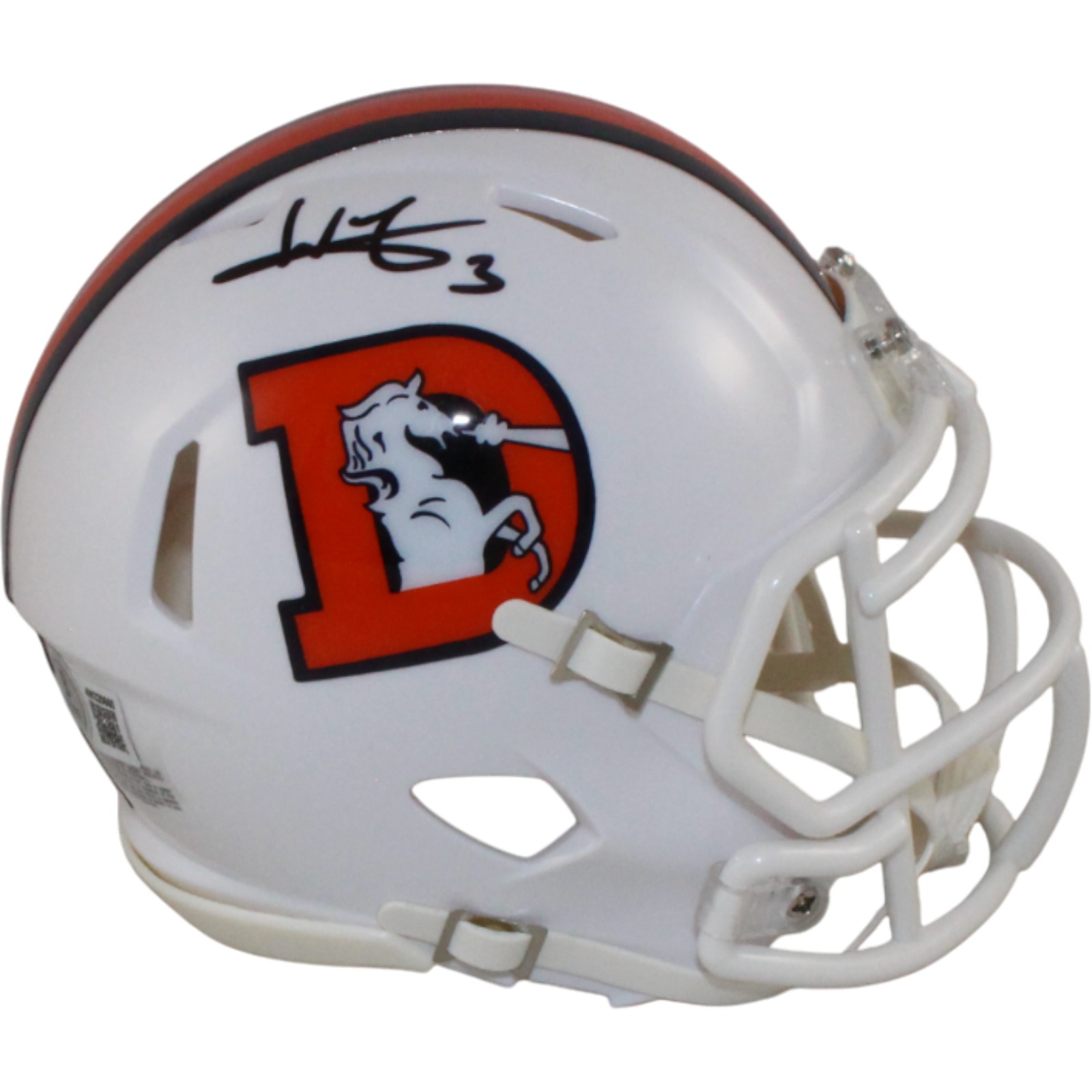 Wil Lutz Autographed Denver Broncos 23 Alt Mini Helmet Beckett Witness 54653