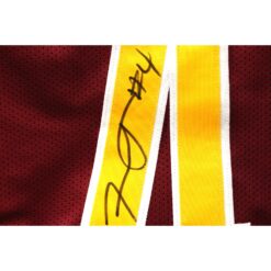 Frankie Luvu Autographed/Signed Pro Style Red XL Jersey Beckett Witness 51836