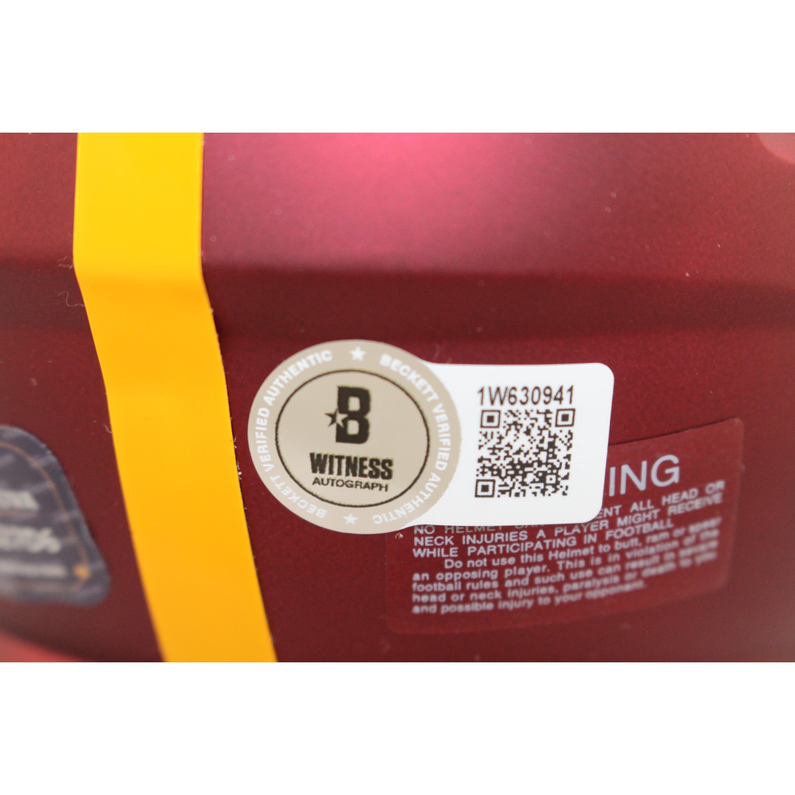Frankie Luvu Autographed Washington Commanders Mini Helmet Beckett Witness 51709 4 Frankie Luvu Autographed Washington Commanders Mini Helmet Beckett Witness 51709