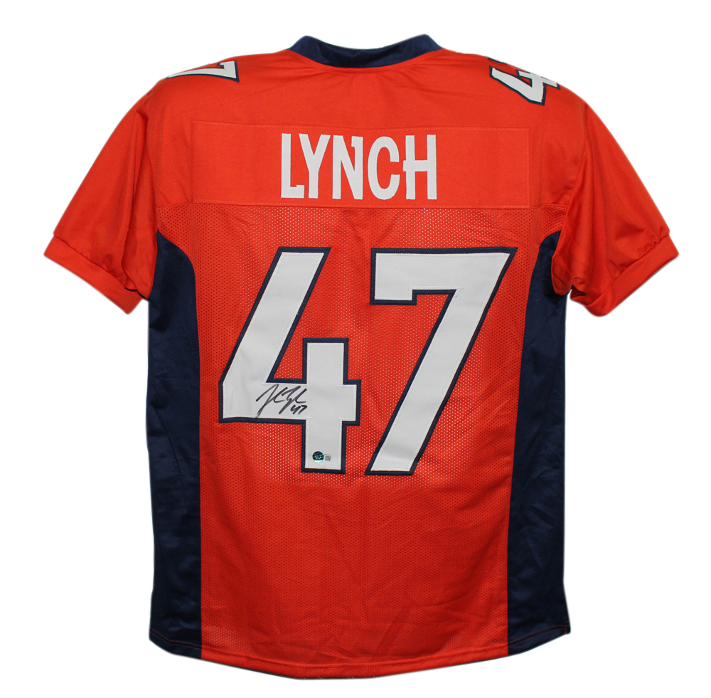 John Lynch Autographed/Signed Denver Broncos Orange XL Jersey Beckett