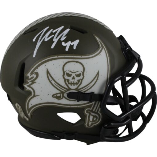 John Lynch Autographed Tampa Bay Buccaneers 22 STS Mini Helmet Beckett 49979