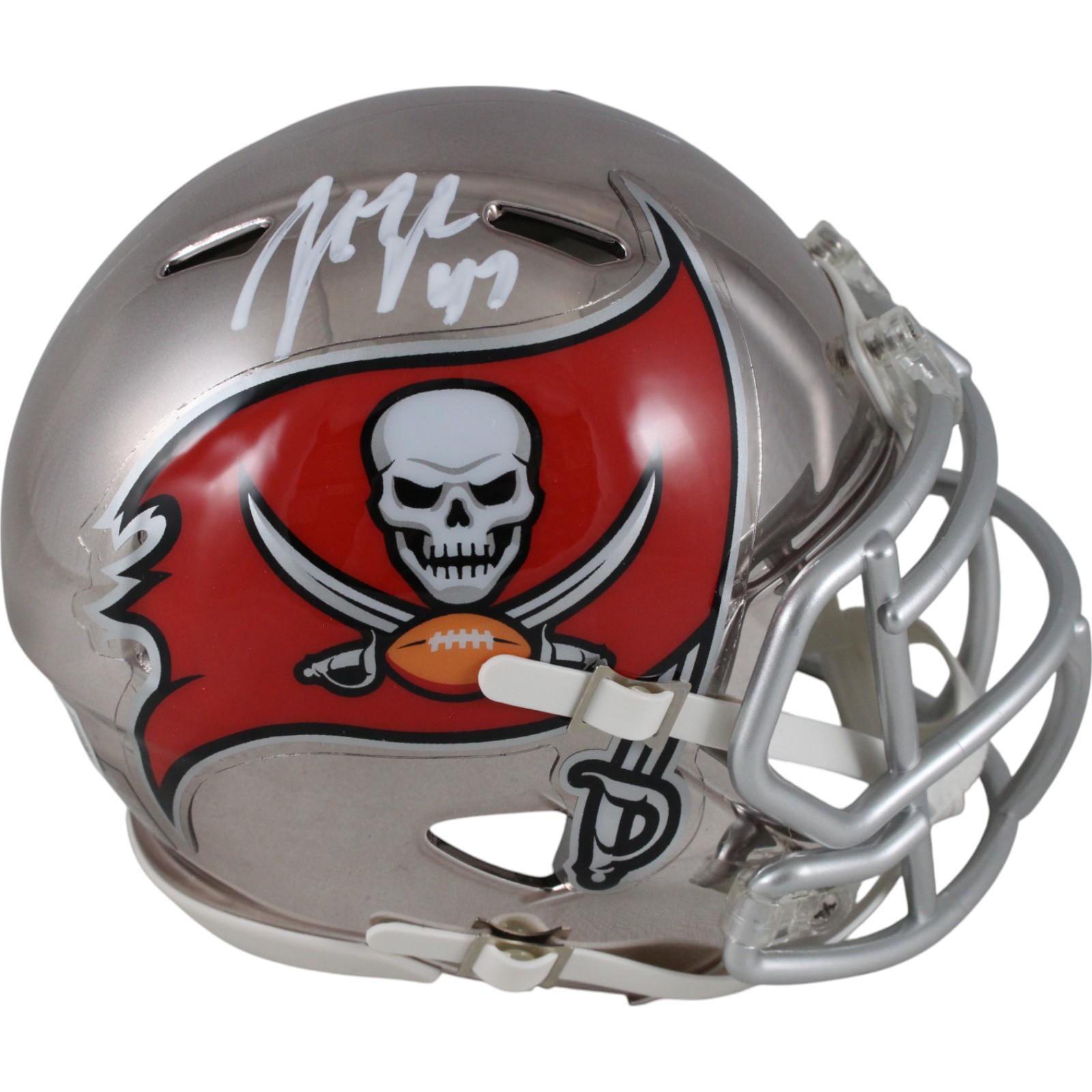 John Lynch Autographed Tampa Bay Buccaneers Chrome Mini Helmet Beckett 49977