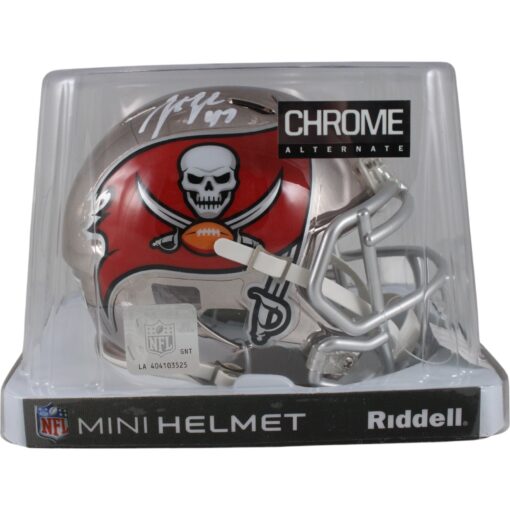 John Lynch Autographed Tampa Bay Buccaneers Chrome Mini Helmet Beckett 49977