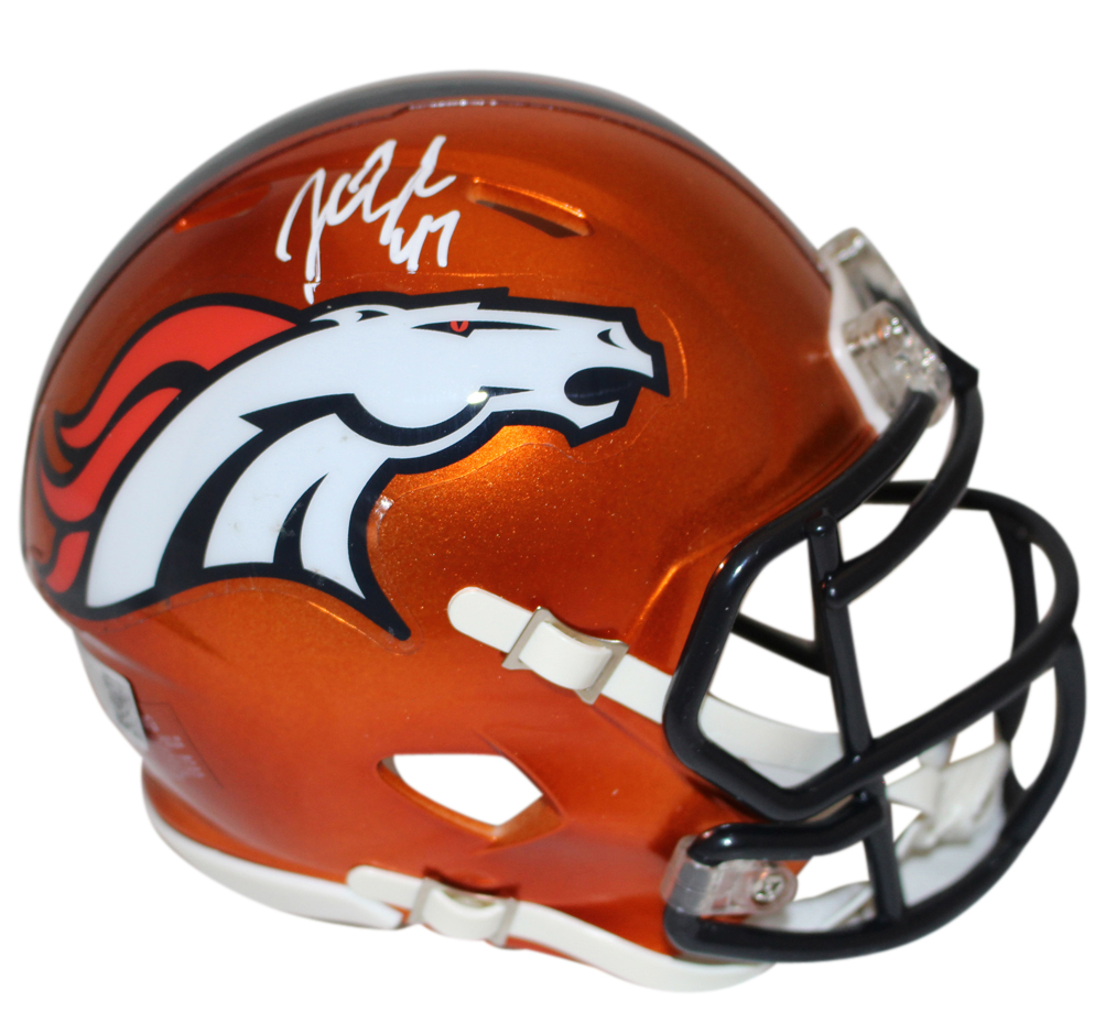 John Lynch Autographed/Signed Denver Broncos Flash Mini Helmet Beckett