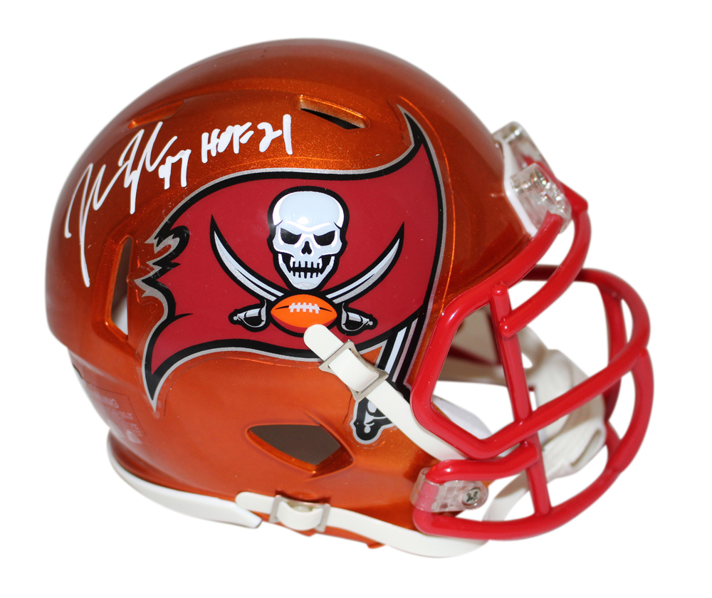 John Lynch Autographed Tampa Bay Buccaneers Flash Mini Helmet HOF BAS