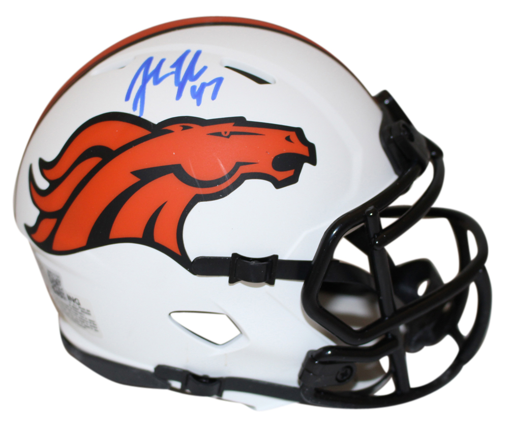John Lynch Autographed Denver Broncos Lunar Speed Mini Helmet Beckett