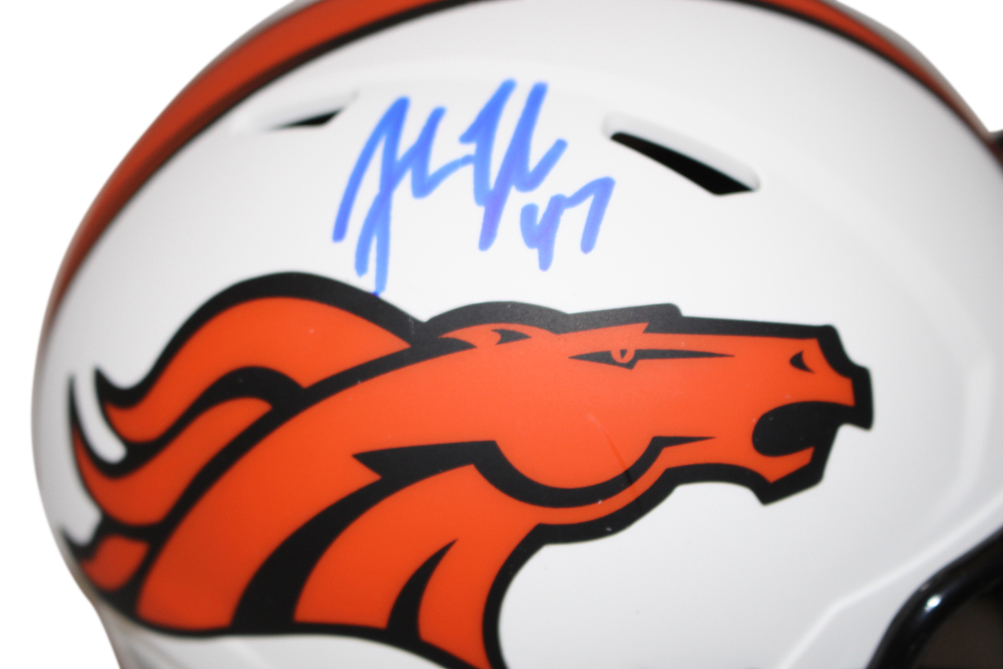 John Lynch Autographed Denver Broncos Lunar Speed Mini Helmet Beckett