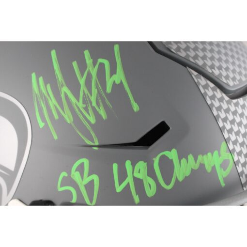 Marshawn Lynch Signed Seattle Seahawks Slate SpeedFlex SB Champs Fanatics 49173