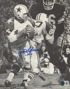 Eddie LeBaron Autographed Dallas Cowboys Magazine Page B&W Beckett 56851