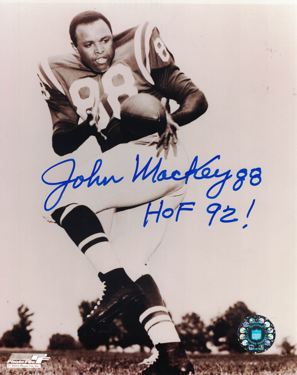 John Mackey Autographed/Signed Baltimore Colts 8x10 Photo 27865