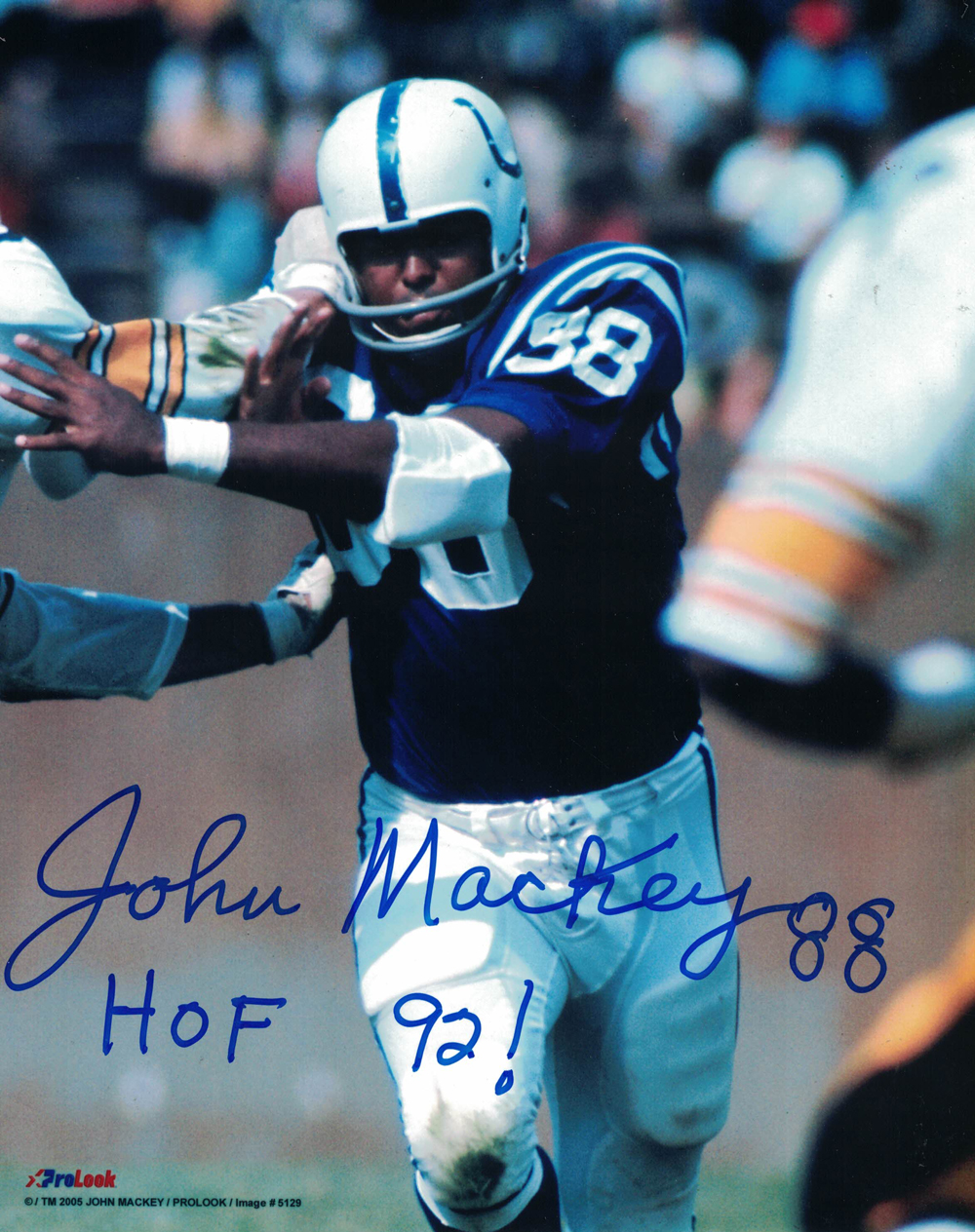 John Mackey Autographed/Signed Baltimore Colts 8x10 Photo 27864