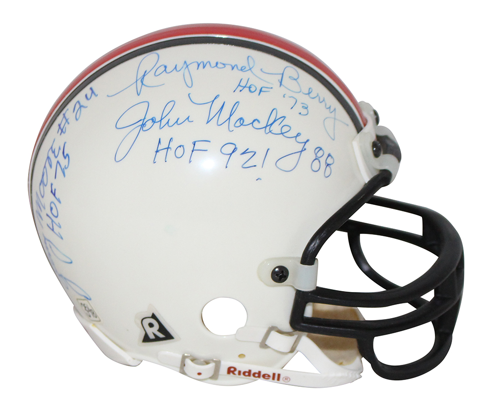 Mackey Berry Donovan & Moore Signed HOF Replica Mini Helmet BAS 32941