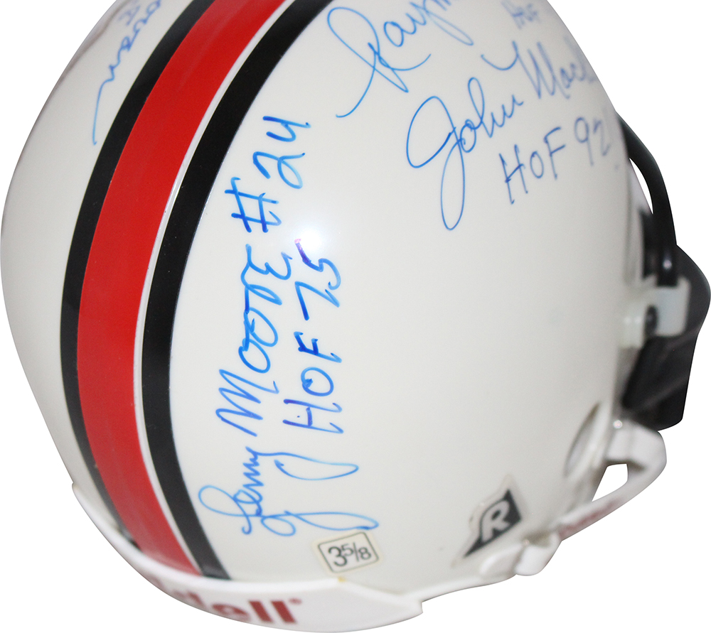 Mackey Berry Donovan & Moore Signed HOF Replica Mini Helmet BAS 32941