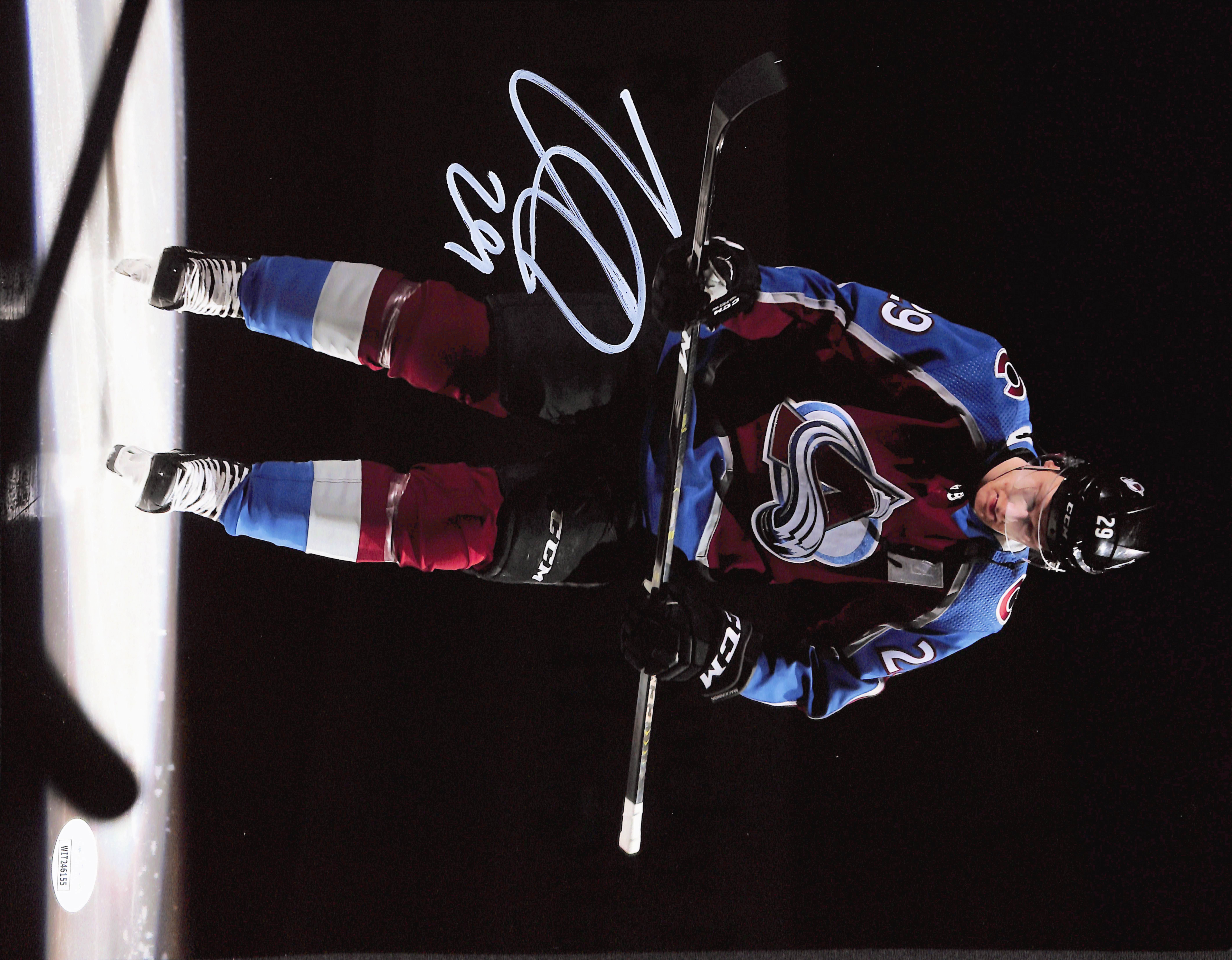 Nate MacKinnon Autographed/Signed Colorado Avalanche 11x14 Photo JSA 