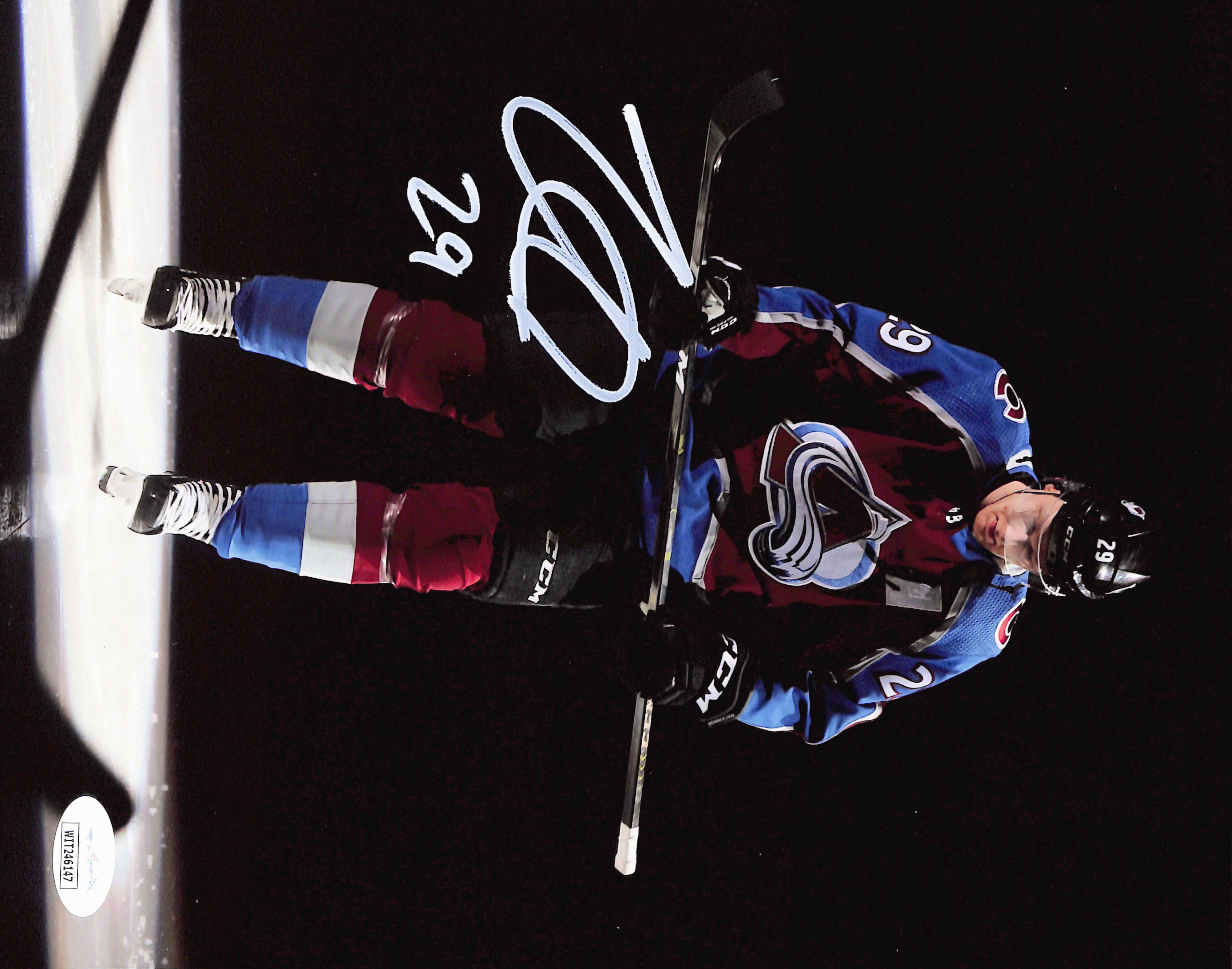 Nate MacKinnon Autographed/Signed Colorado Avalanche 8x10 Photo JSA 