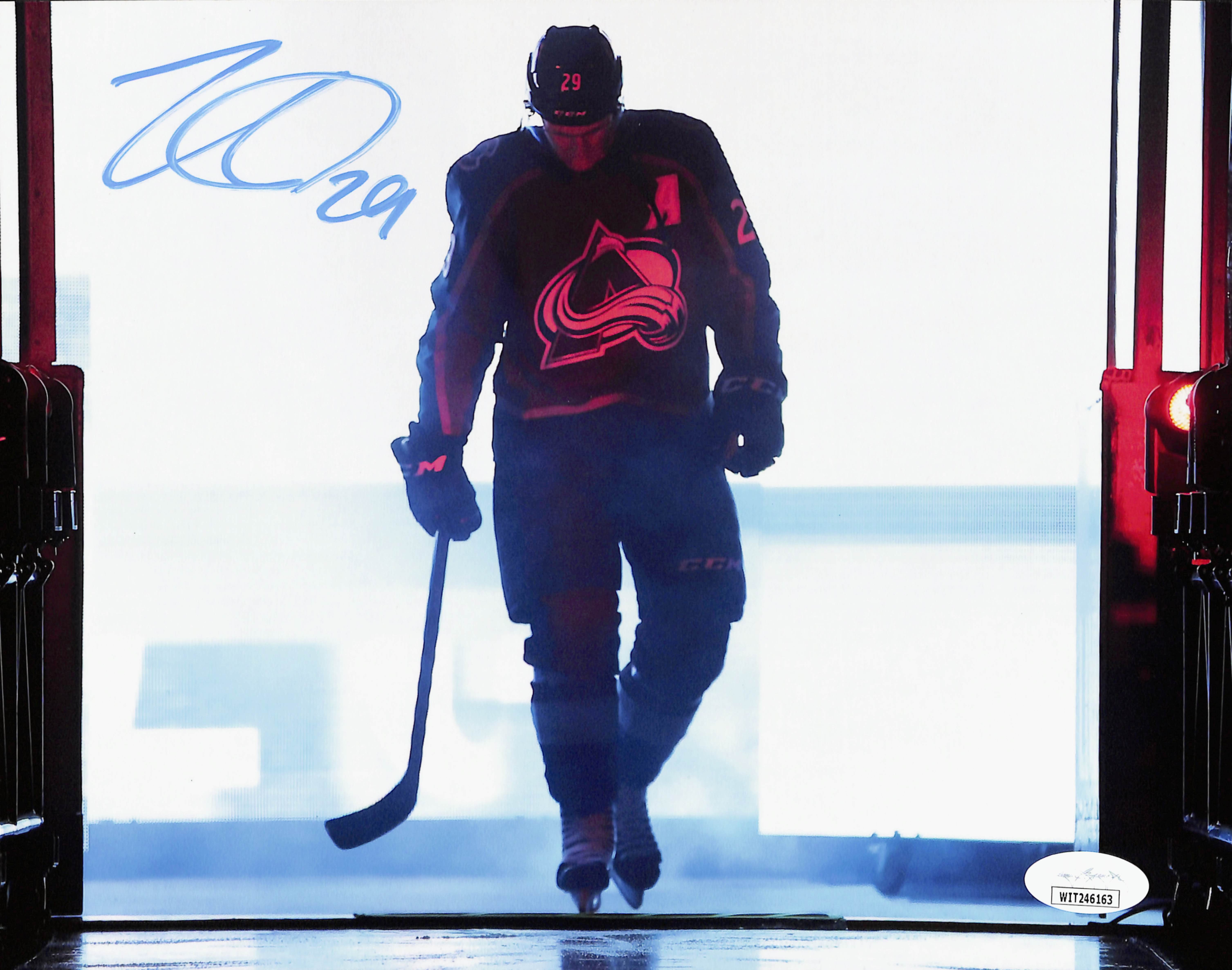 Nate MacKinnon Autographed/Signed Colorado Avalanche 8x10 Photo JSA