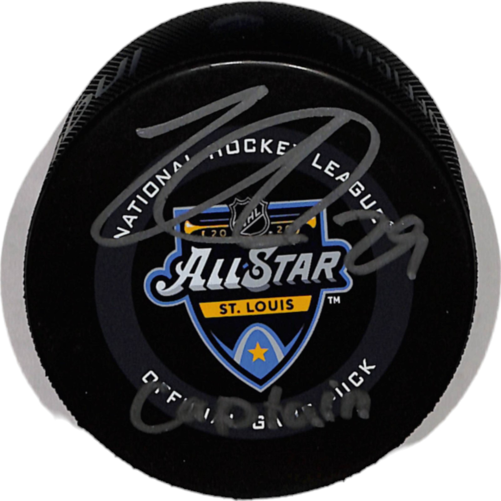 Nate MacKinnon Signed Colorado Avalanche '20 ASG Insc. Hockey Puck JSA 