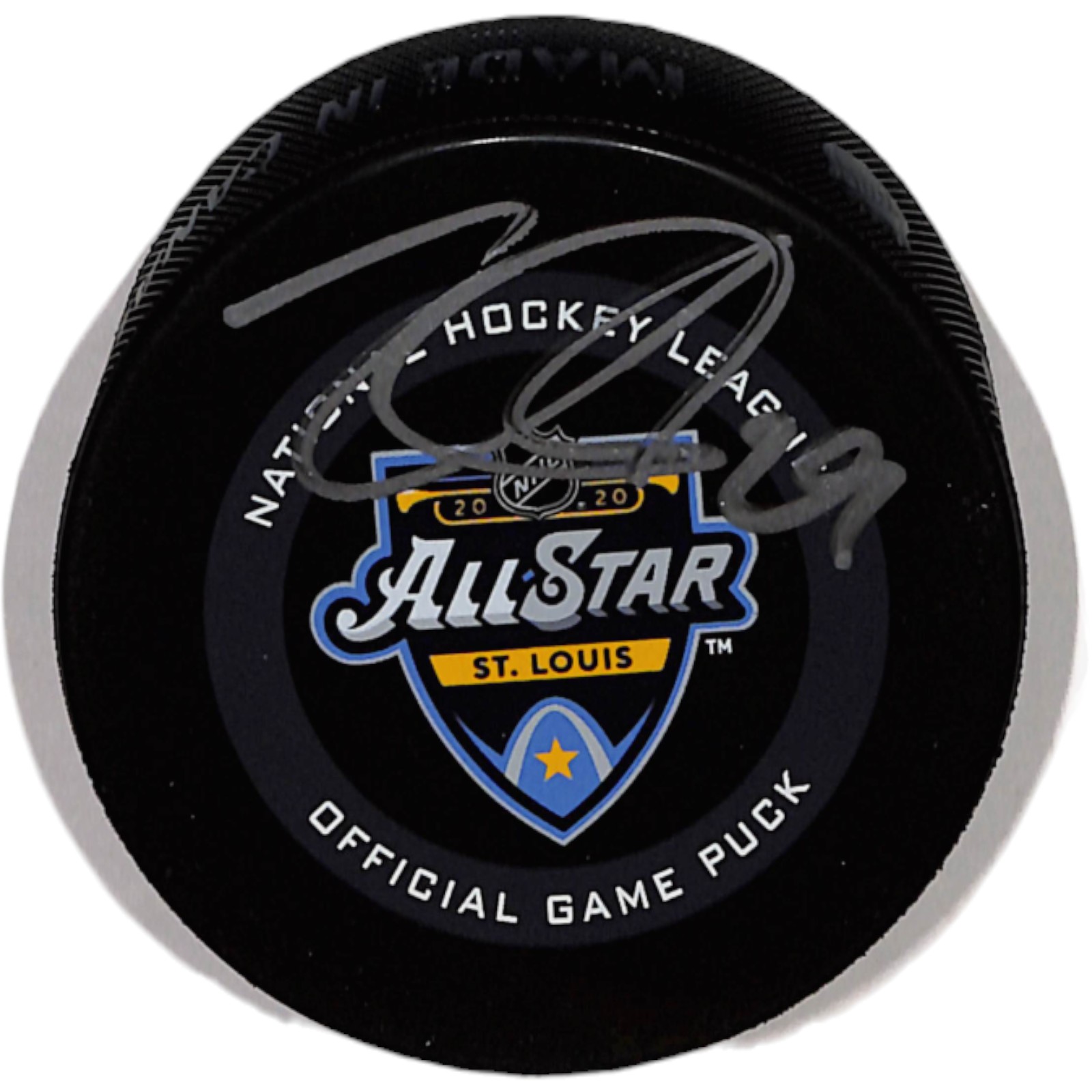 Nate MacKinnon Signed Colorado Avalanche '20 ASG Hockey Puck JSA 