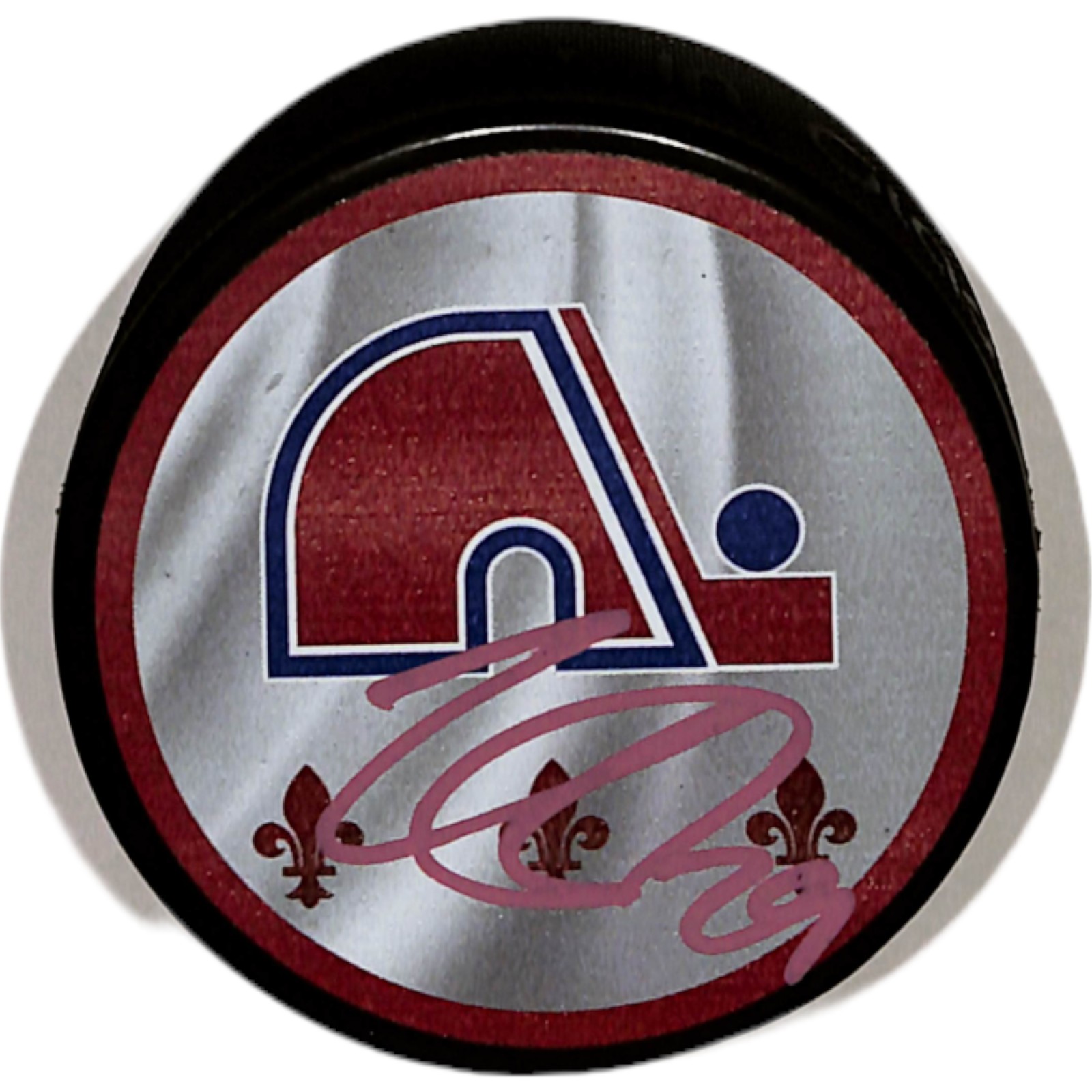 Nate MacKinnon Signed Colorado Avalanche Reverse Retro Hockey Puck JSA 