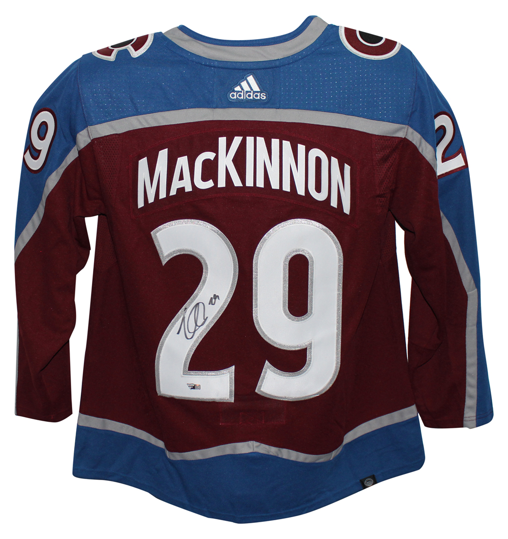 Nathan Mackinnon Signed Colorado Avalanche Adidas 54 Red Jersey FAN