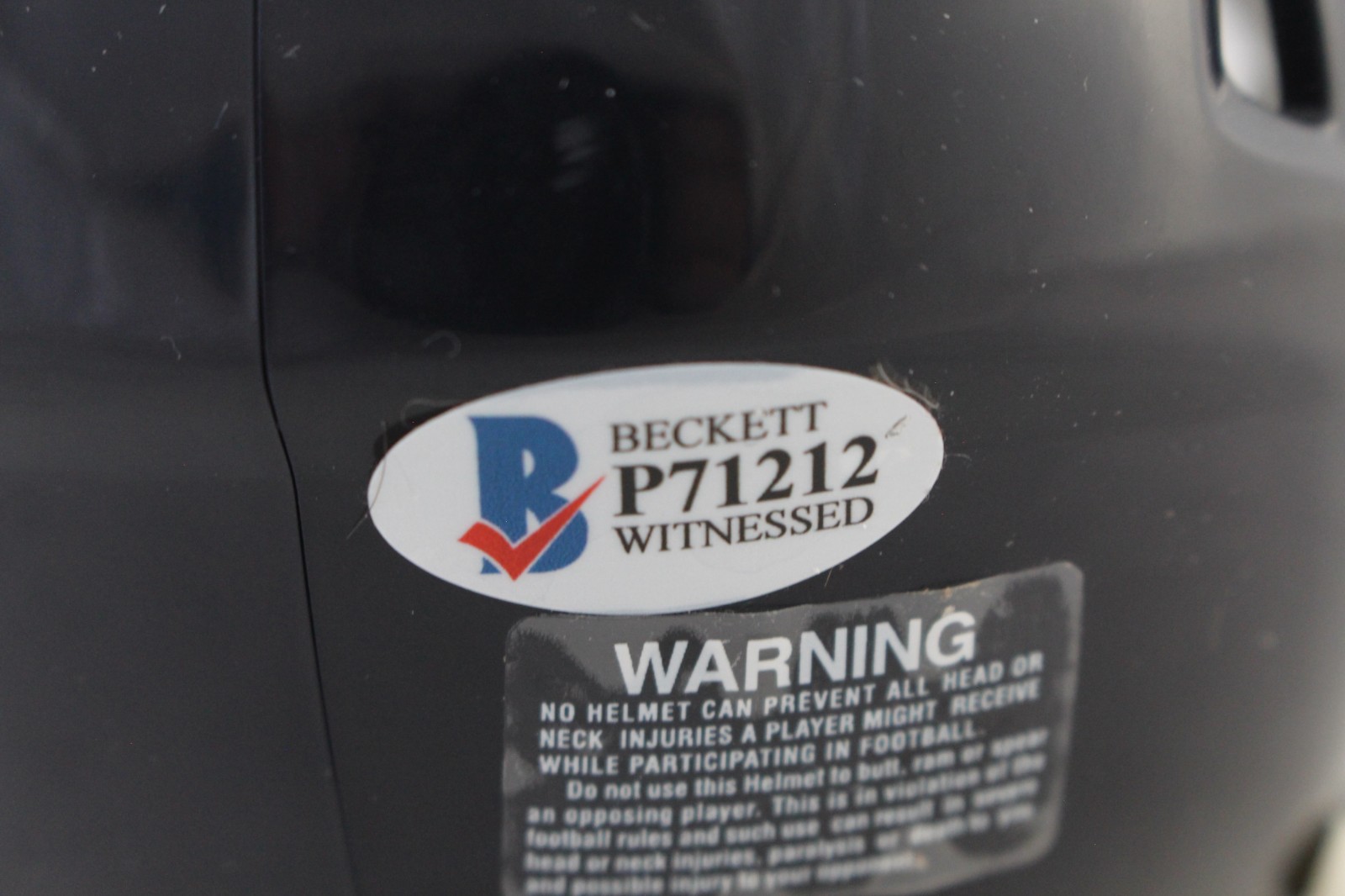 Khalil Mack Autographed/Signed Chicago Bears NFL 100 Mini Helmet Beckett 59390 4 Khalil Mack Autographed/Signed Chicago Bears NFL 100 Mini Helmet Beckett 59390