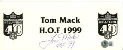 Tom Mack Autographed Los Angeles Rams NFL Hall of Fame Place Card Beckett 56224