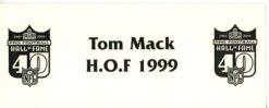 Tom Mack Autographed Los Angeles Rams NFL Hall of Fame Place Card Beckett 56224