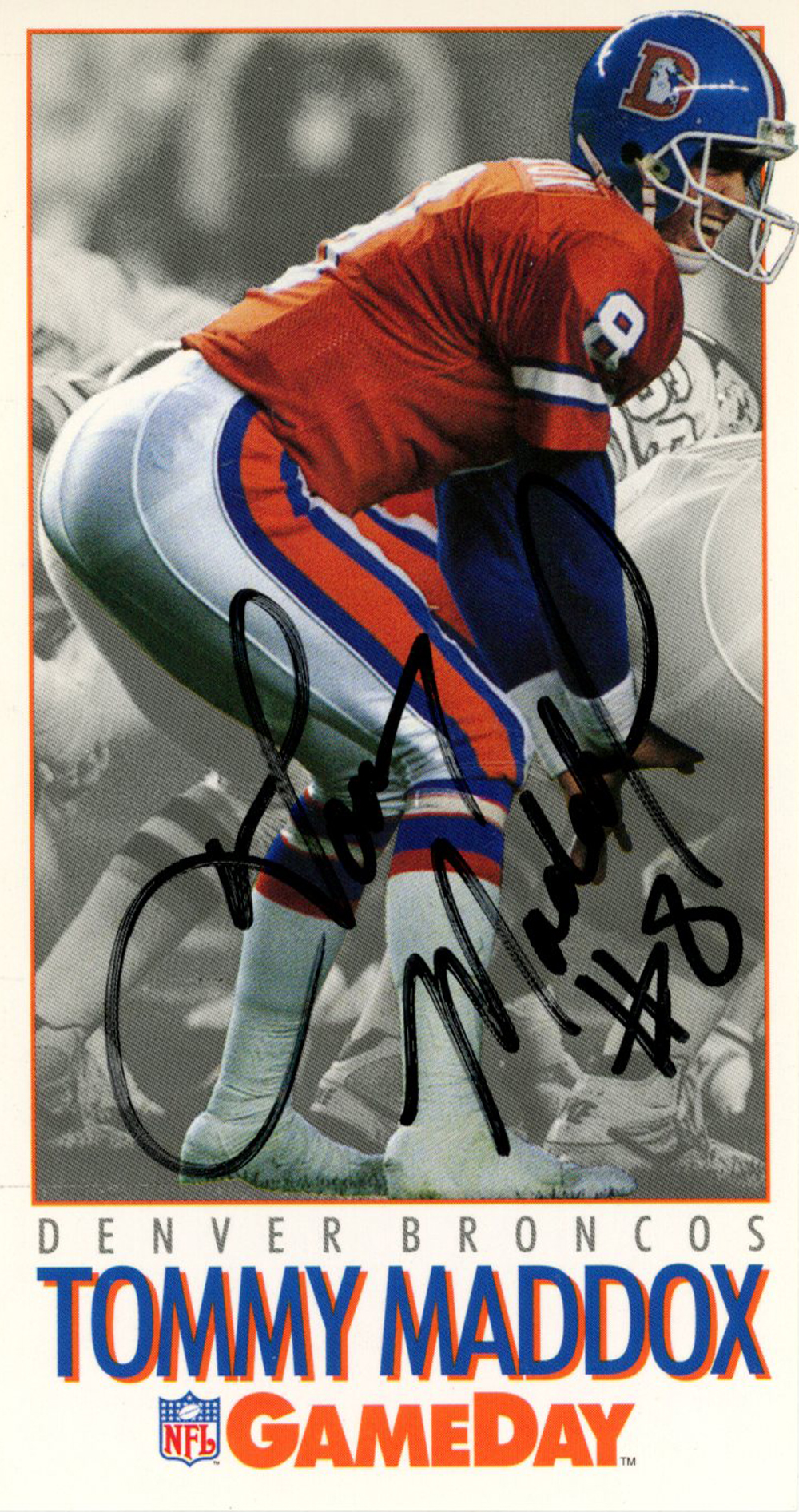 Tommy Maddux Autographed 1992 Gameday #4 Trading Card Beckett 44785