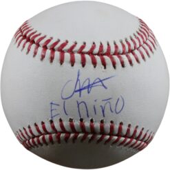 Jesus Made Autographed Milwaukee Brewers OML Baseball El Nino Beckett 56302