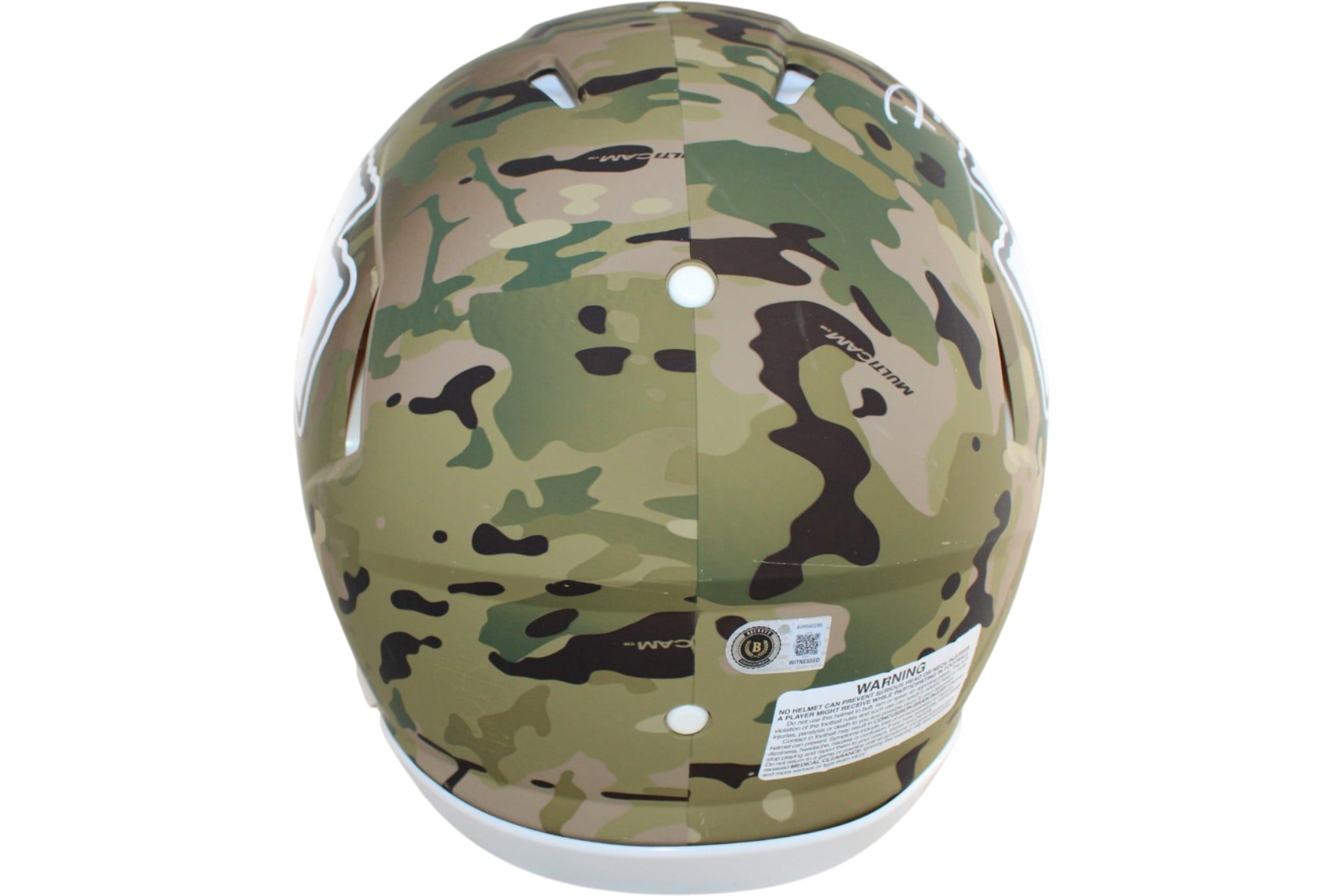 Patrick Mahomes Autographed Kansas City Chiefs Camo Helmet Pro Beckett 58548 3 Patrick Mahomes Autographed Kansas City Chiefs Camo Helmet Pro Beckett 58548