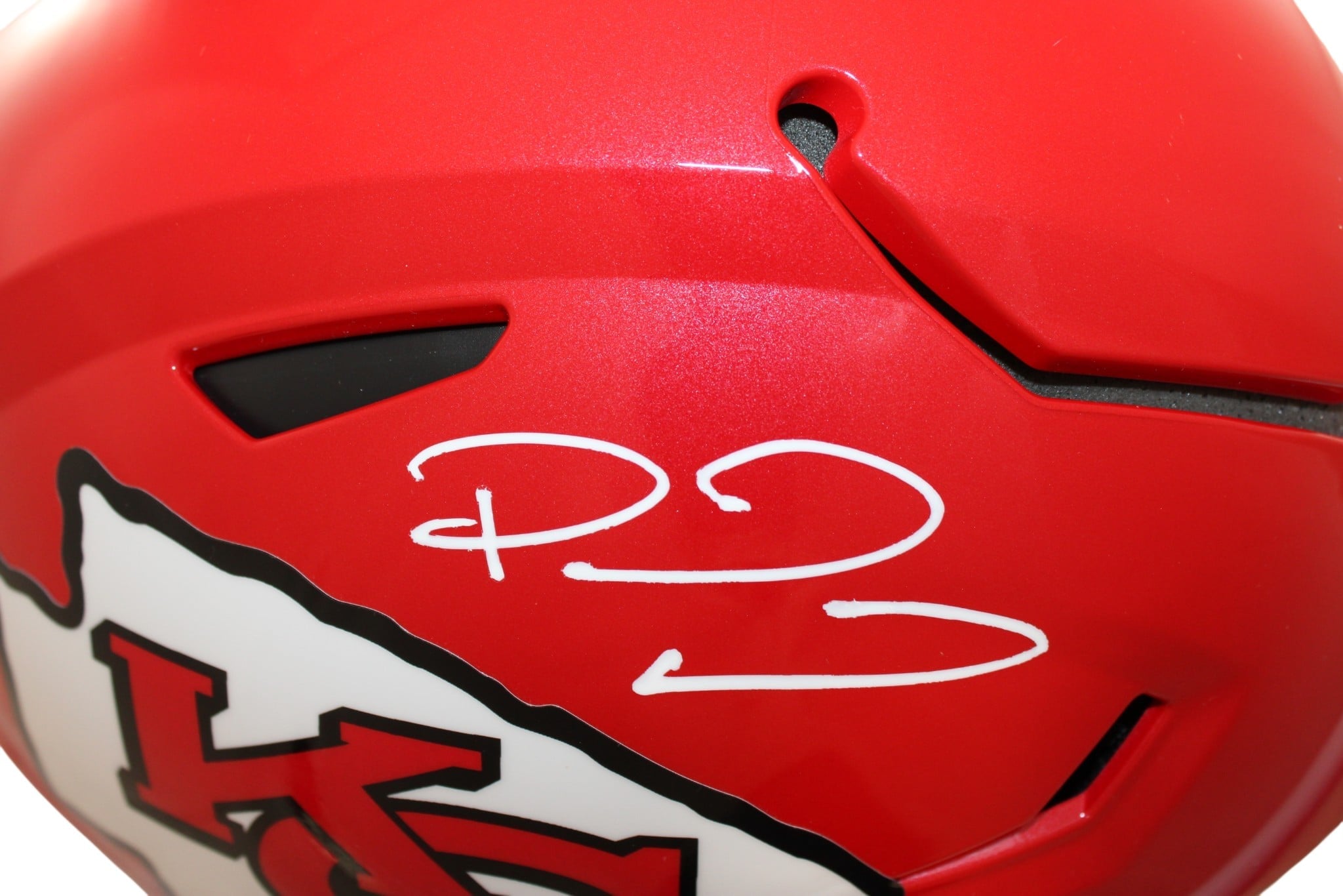 Patrick Mahomes Autographed Kansas City Chiefs Helmet Speedflex Beckett 58536 2 Patrick Mahomes Autographed Kansas City Chiefs Helmet Speedflex Beckett 58536