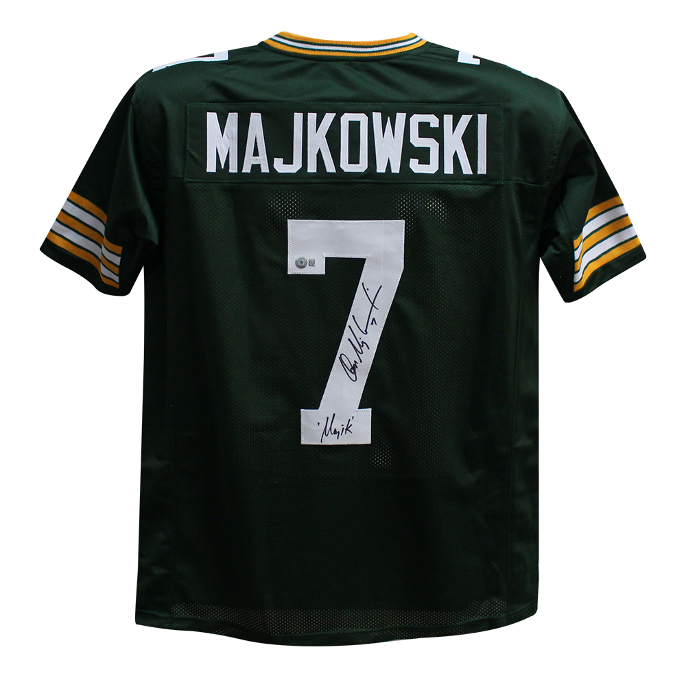 Don Majkowski Autographed Pro Style Green XL Jersey Majik Man Beckett