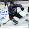 Cale Makar Autographed Colorado Avalanche 8x10 Photo NHL Debut & Goal JSA 25201