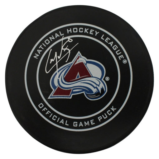 Cale Makar Autographed Colorado Avalanche Official NHL Hockey Puck JSA 25196