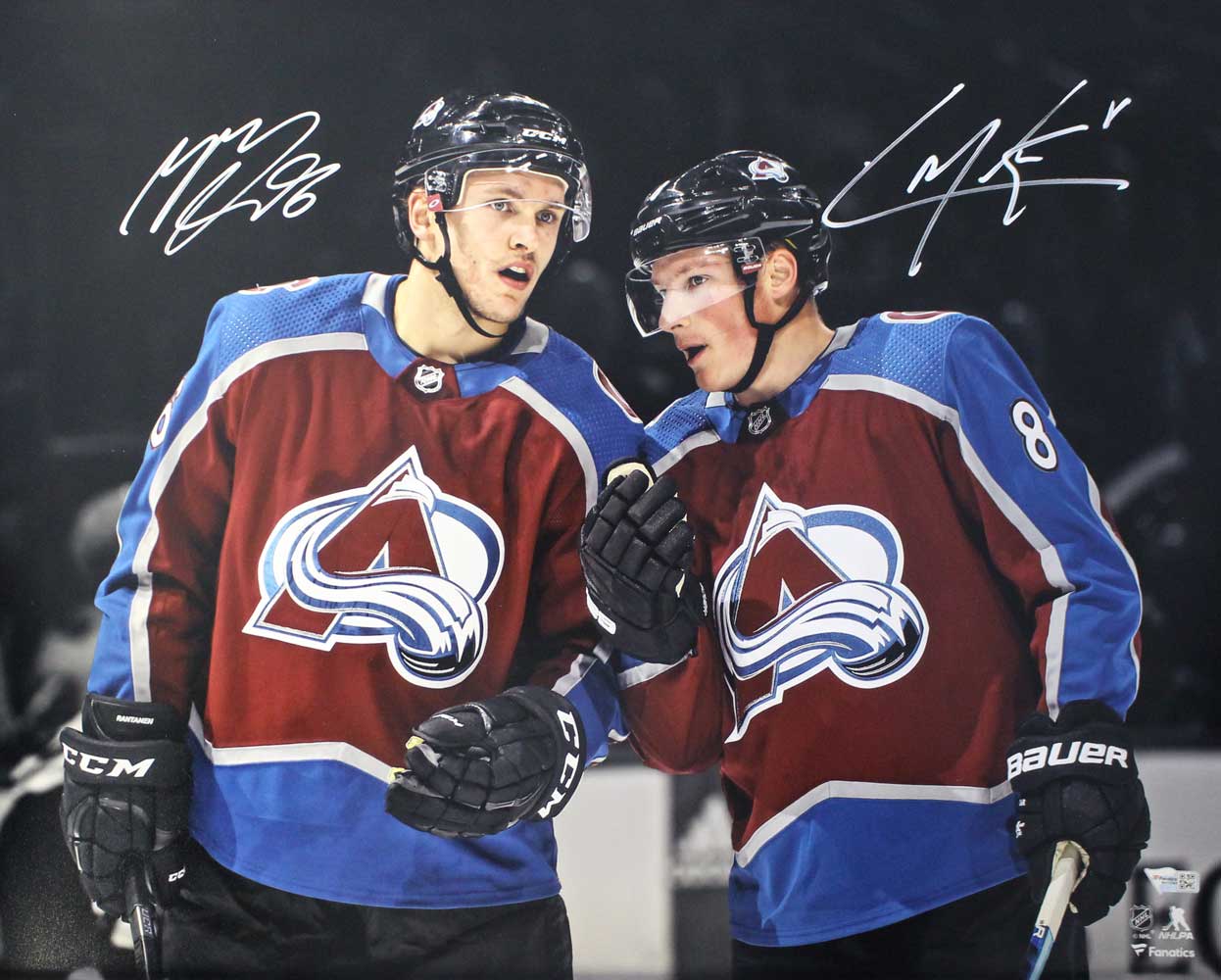 Cale Makar & Mikko Rantanen Signed Colorado Avalanche 16x20 Photo FAN 31228