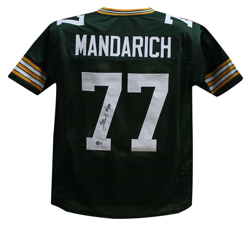 Tony Mandarich Autographed/Signed Pro Style Green XL Jersey Beckett