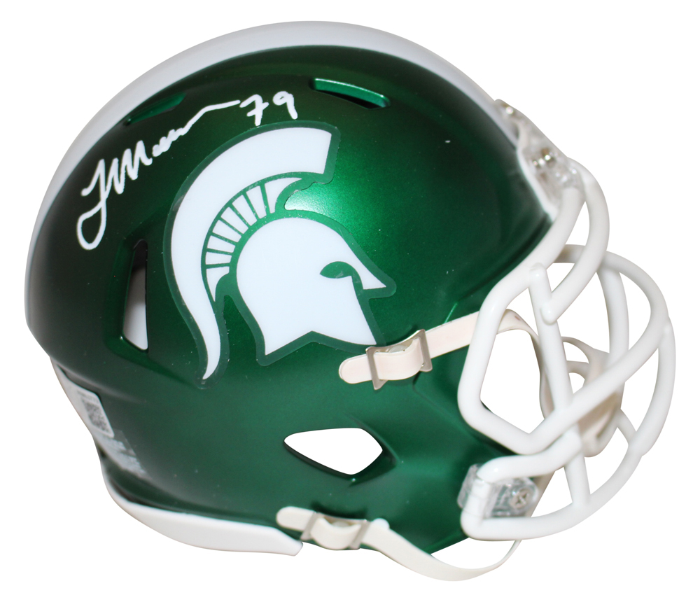 Tony Mandarich Signed Michigan State Spartans Green Mini Helmet Beckett
