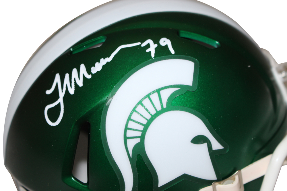 Tony Mandarich Signed Michigan State Spartans Green Mini Helmet Beckett