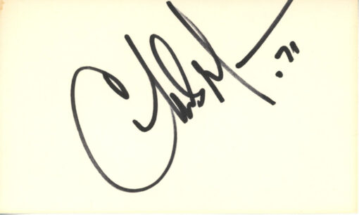 Charles Mann Autographed Washington Redskins Index Card BAS 45383