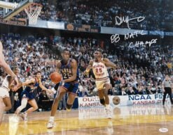 Danny Manning Autographed Kansas Jayhawks 16x20 Photo 88 Natl Champs JSA 58212