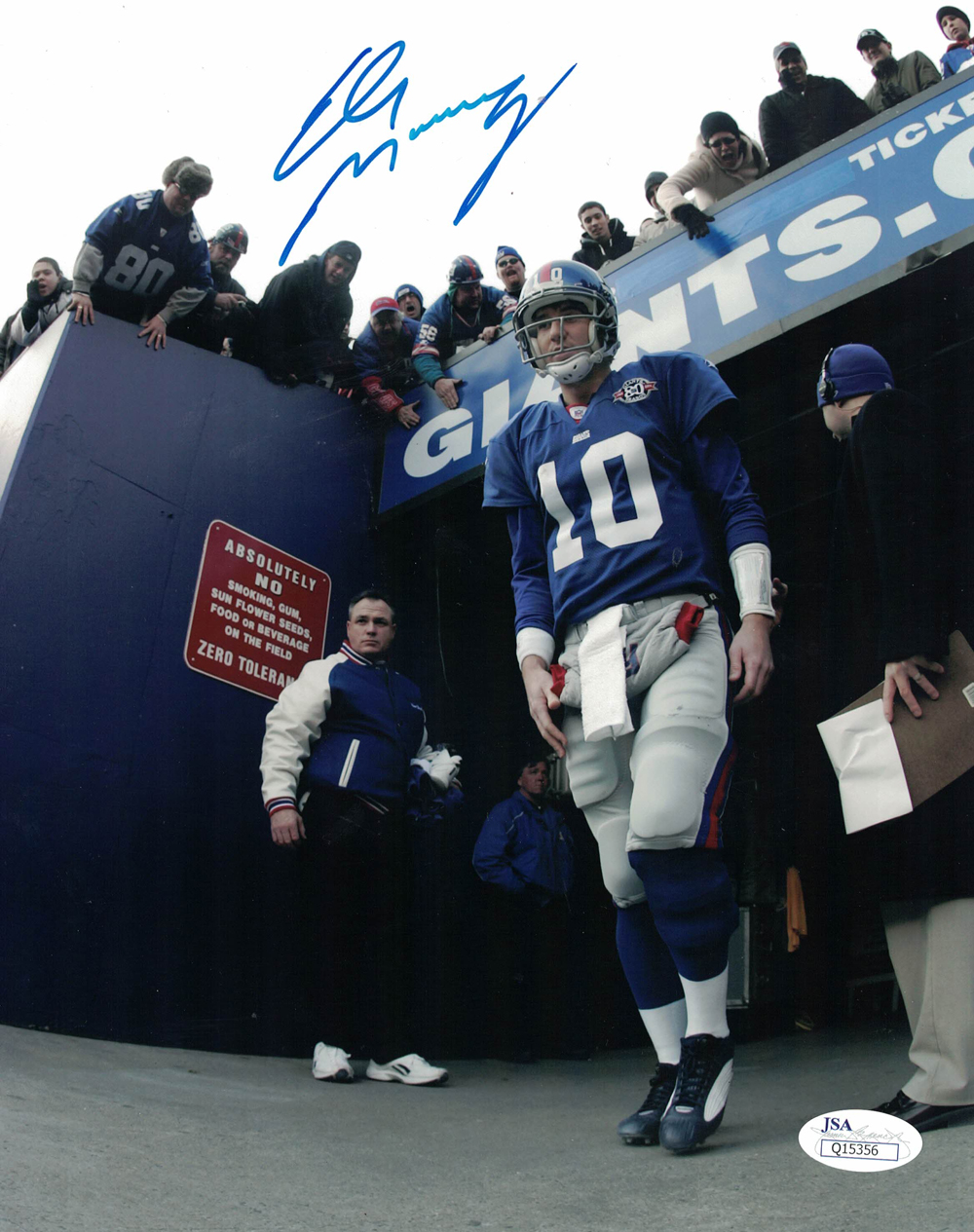 Eli Manning Autographed/Signed New York Giants 8x10 Photo JSA 30191
