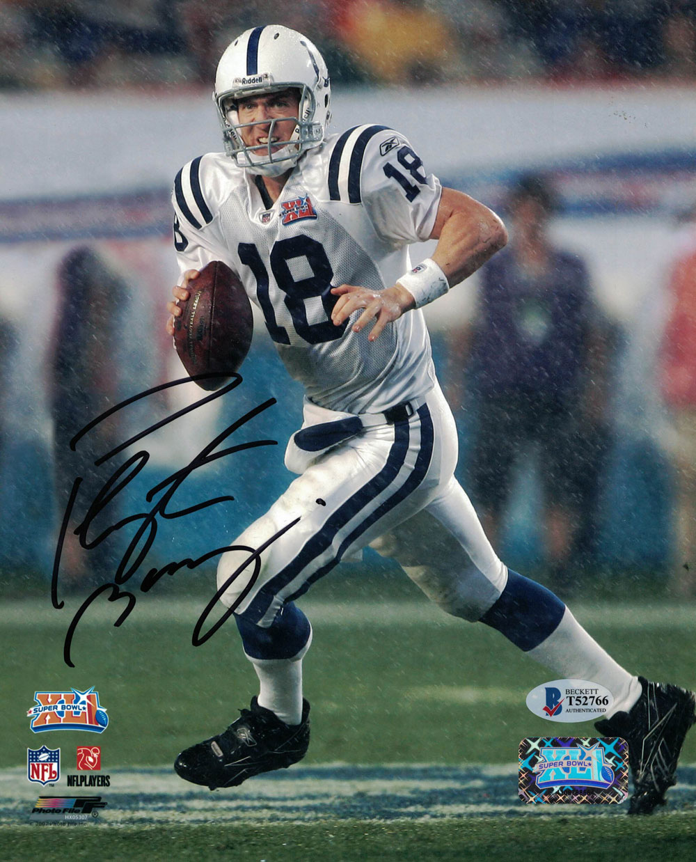 Peyton Manning Autographed/Signed Indianapolis Colts 8x10 Photo BAS 26900