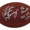 Peyton Manning Autographed Denver Broncos Official Football 2 Insc FAN 24342