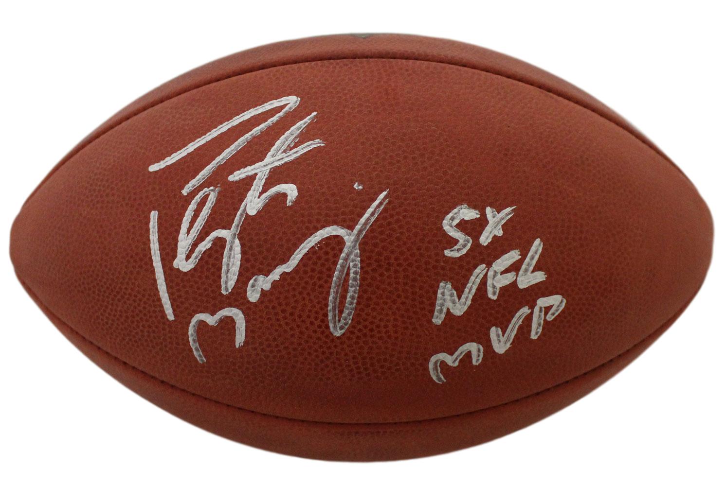 Peyton Manning Signed Denver Broncos Official Football 5x NFL MVP FAN 27269