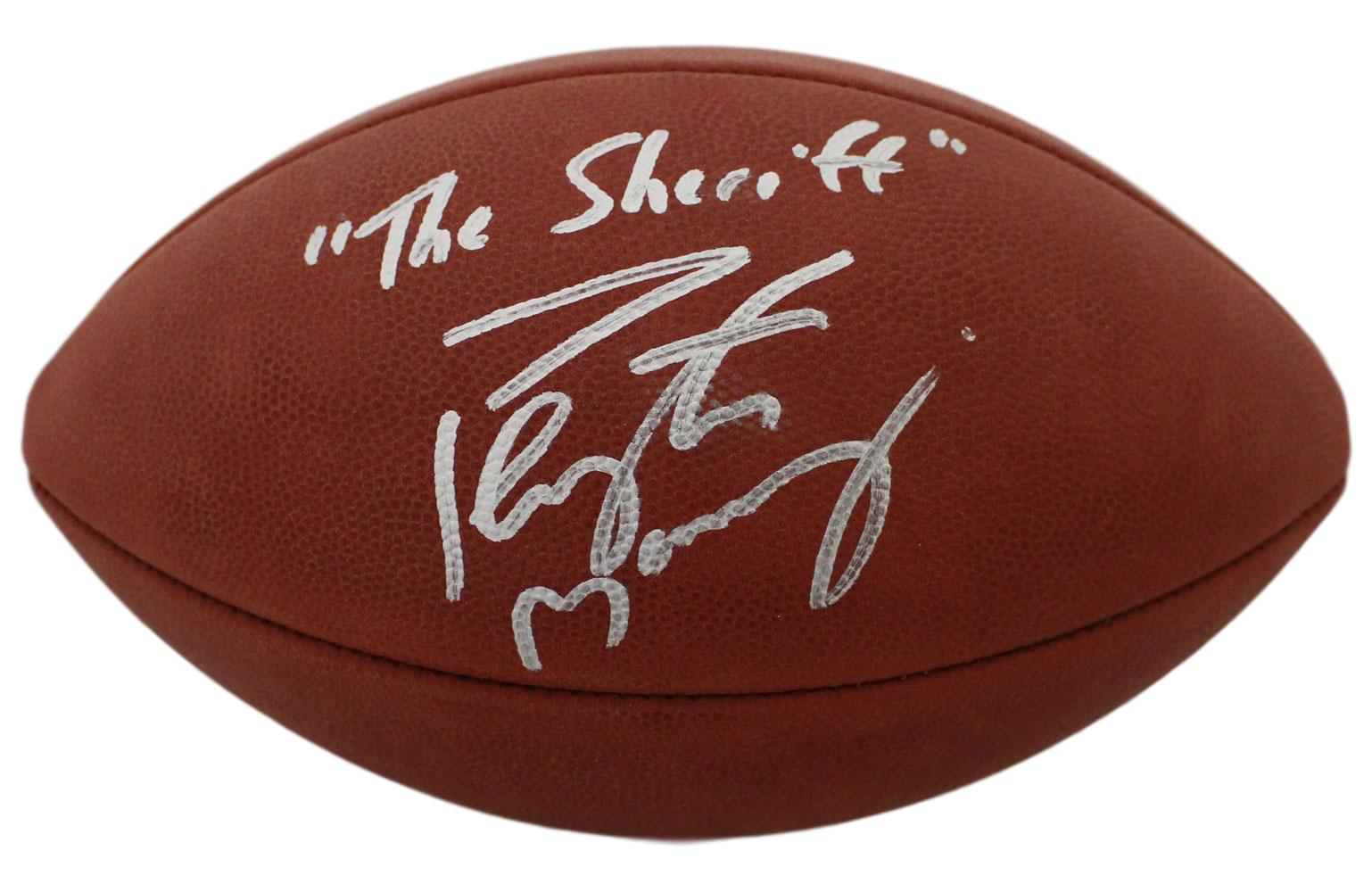 Peyton Manning Autographed Denver Broncos Official Football Sheriff FAN 27270