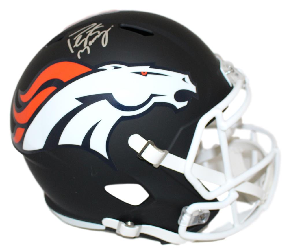 Peyton Manning Autographed Denver Broncos Black Matte Replica Helmet FAN 20944