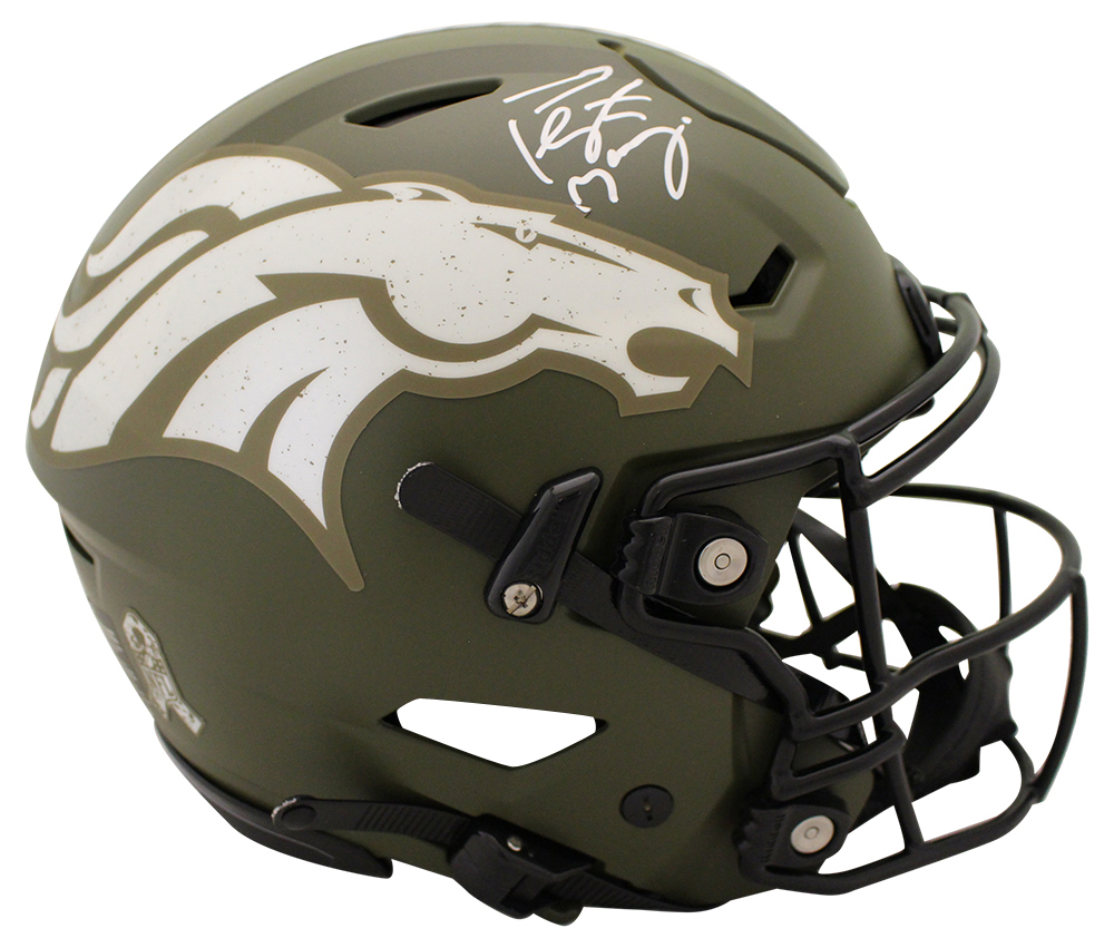 Peyton Manning Signed Broncos Authentic Salute Speed Flex Helmet FAN