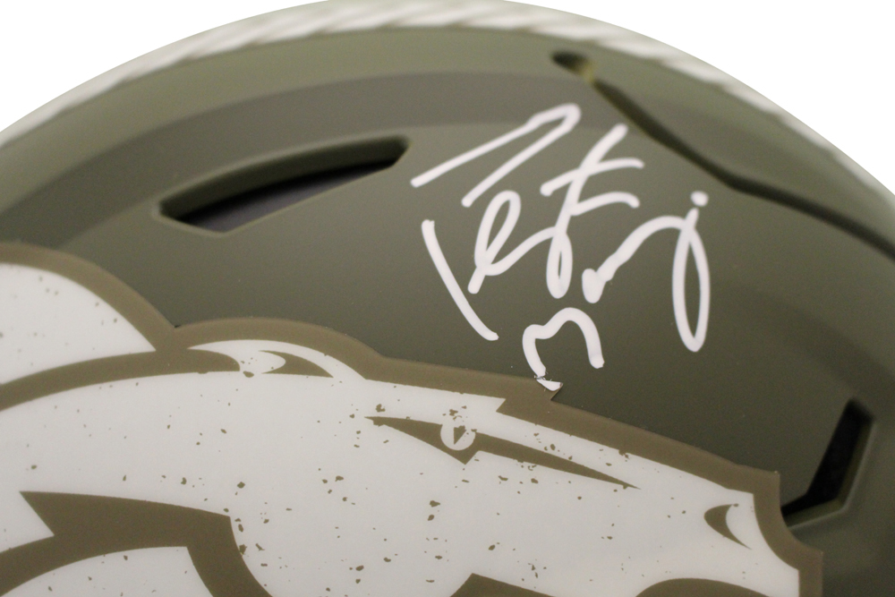 Peyton Manning Signed Broncos Authentic Salute Speed Flex Helmet FAN