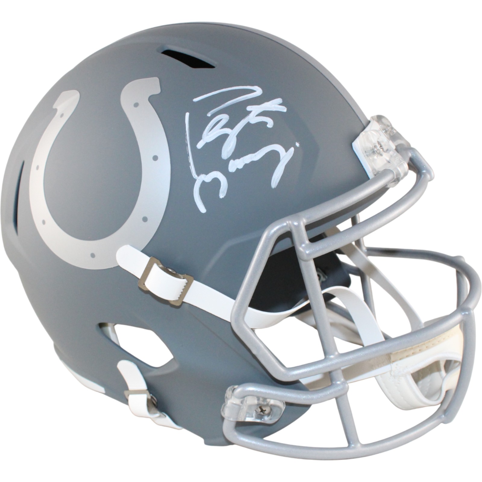 Peyton Manning Autographed Indianapolis Colts F/S Slate Helmet Fanatics 53234 1 Peyton Manning Autographed Indianapolis Colts F/S Slate Helmet Fanatics 53234